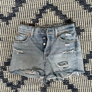 Levi’s 501 High Rise Denim Shorts